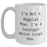 Funny Cardigan Welsh Corgi Dog Mom Gifts from Friends to Family - White Coffee Mug for Graduation - Main